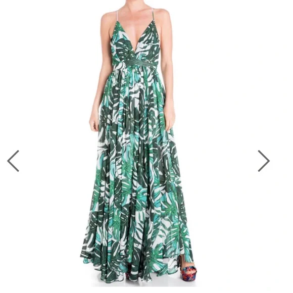 Enchanted Garden Maxi Dress Palm Beach Green / XL